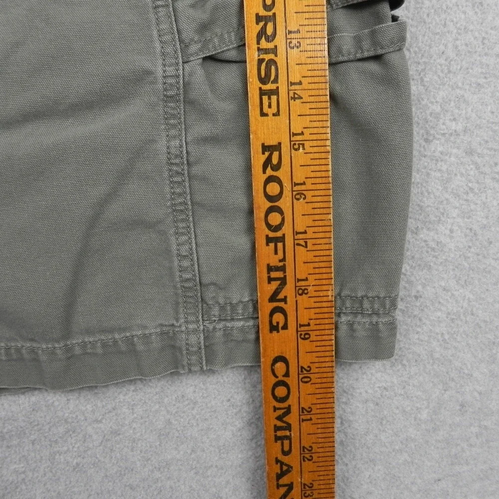 Tommy Bahama Cargo Shorts Mens Large L Green Cotton Tencel Elastic Waist Casual